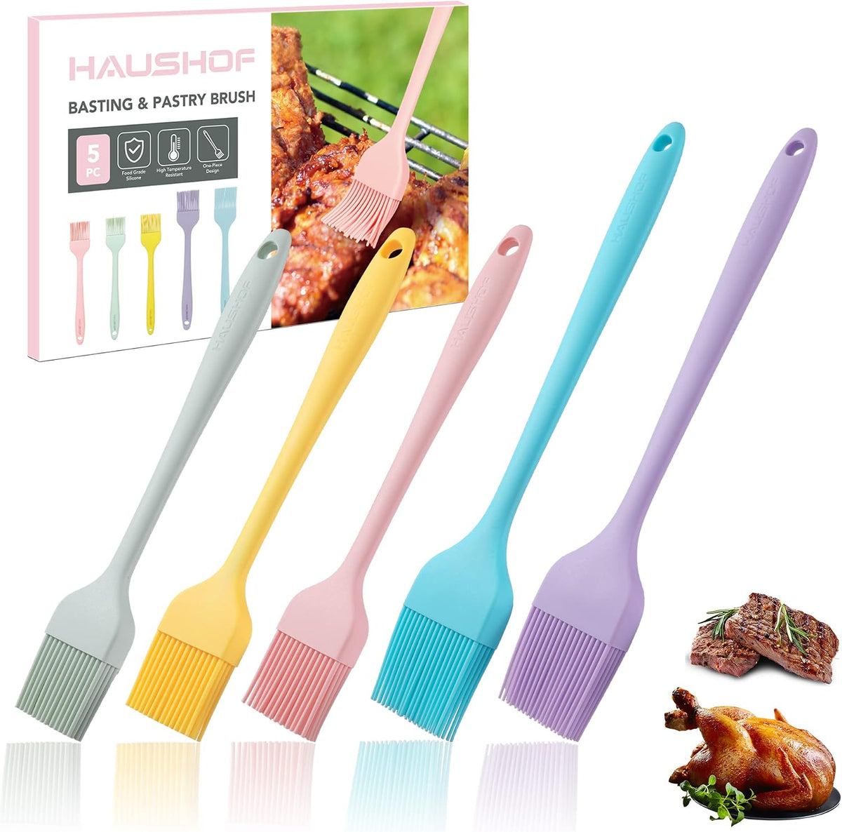 Food-Grade Silicone Basting Brushes