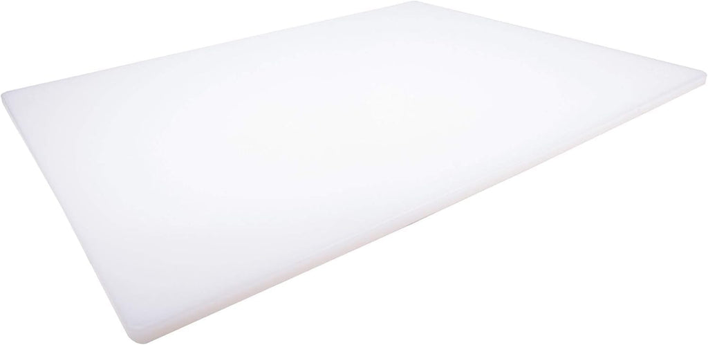 Thirteen Chefs Plastic Cutting Board - 18 x 12 x 0.5 Inch, Professional Grade HDPE, NSF Approved, Large Size and Dishwasher Safe