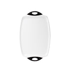 Dexas Chop & Scoop Cutting Board with Non-Slip Feet, 15 x 11 Inch, BPA-Free Dishwasher Safe Kitchen Prep Board, White and Black