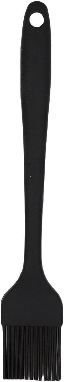 ANGGREK Silicone Baking Brush, Heat 230°C Food Grade Oil Brush, BBQ Butter Bread With Hanging Hole For Cake Bread Barbecue Kitchen (Black)