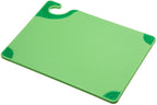 San Jamar Saf-T-Grip Plastic Cutting Board with Safety Hook, 9" x 12" x 0.375", Green