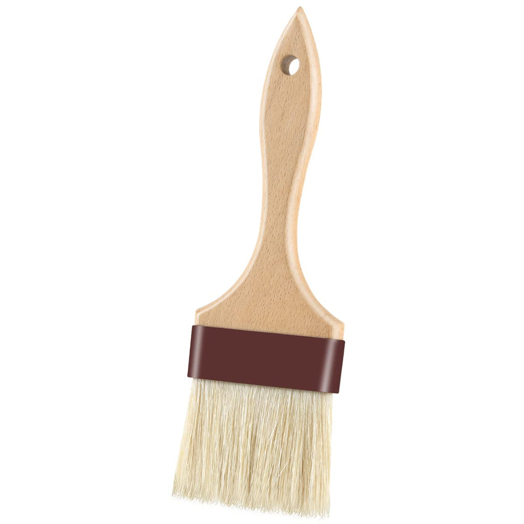 Pastry Brushes for Baking Basting Brush with Boar Bristles and Beech Hardwood Handles Culinary Oil Brush for Barbecue Butter Grill BBQ Sauce Baster Marinade Kitchen Food Cooking Brushes (1/1.5")