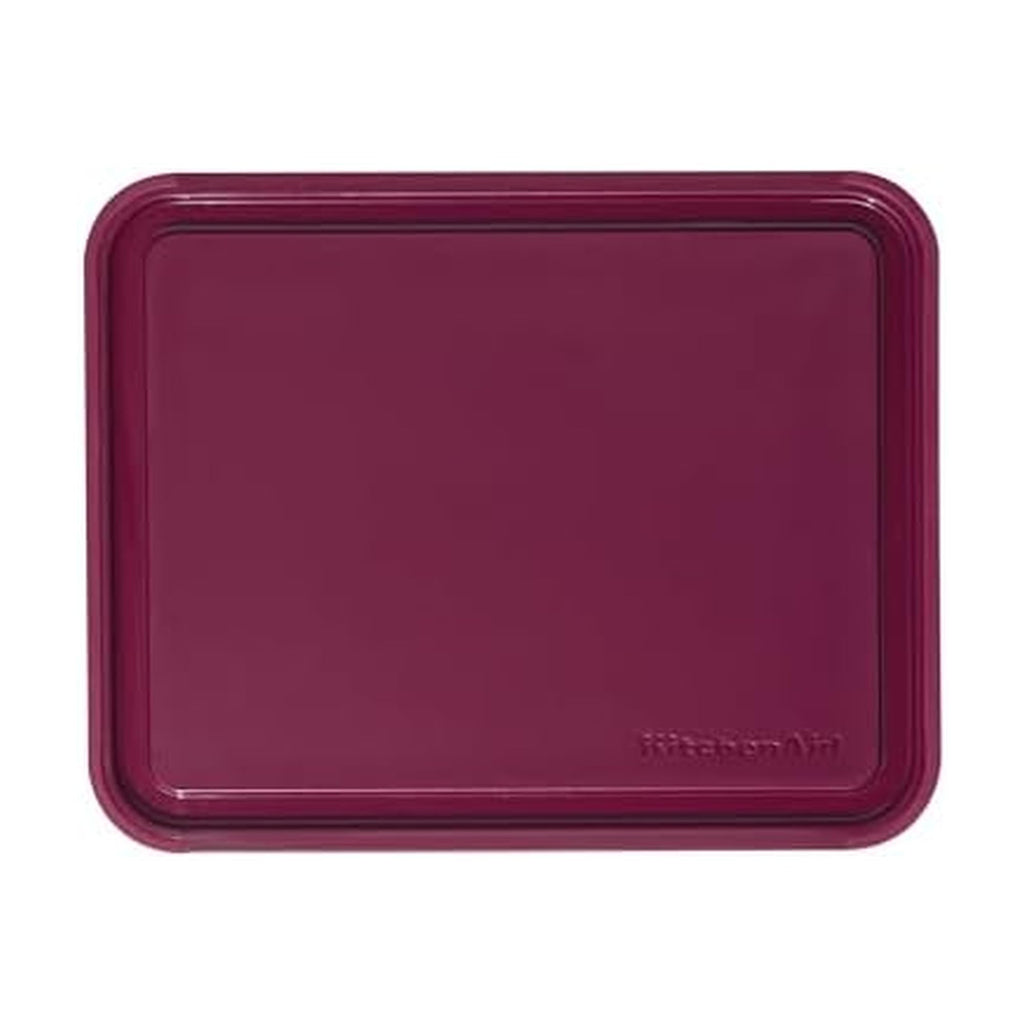 KitchenAid Classic Nonslip 2-Piece Plastic Cutting Board Set with Perimeter Trench and Non Slip Edges, 2-Piece Kitchen Chopping Boards, Dishwasher-Safe, White and Gray