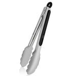 Stainless Steel Cooking Tongs Set of 3 - Heavy Duty 12/9/7 Inch Locking Tongs, Heat Resistant to 600 Degrees, Food Grade Kitchen Metal Tong for Food, Salad, & BBQ - Dishwasher Safe