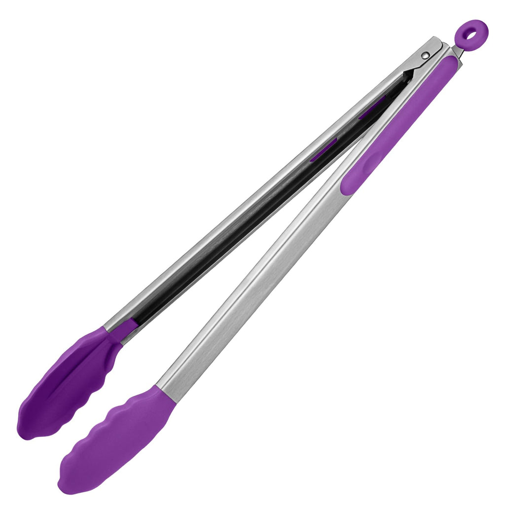 U-Taste Kitchen Tong for Cooking, 600ºF Heat-Resistant Silicone, 9in/Black