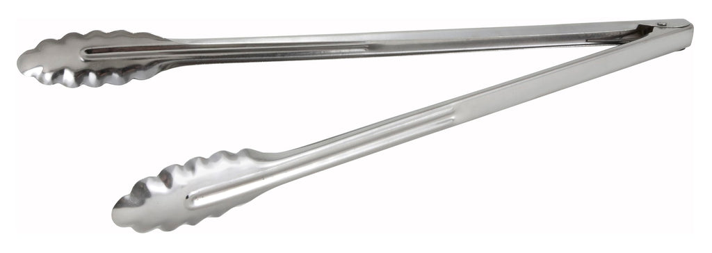 Winco Coiled Spring Heavyweight Stainless Steel Utility Tong, 7-Inch