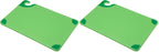 San Jamar Saf-T-Grip Plastic Cutting Board with Safety Hook, 12" x 18" x 0.5", Green