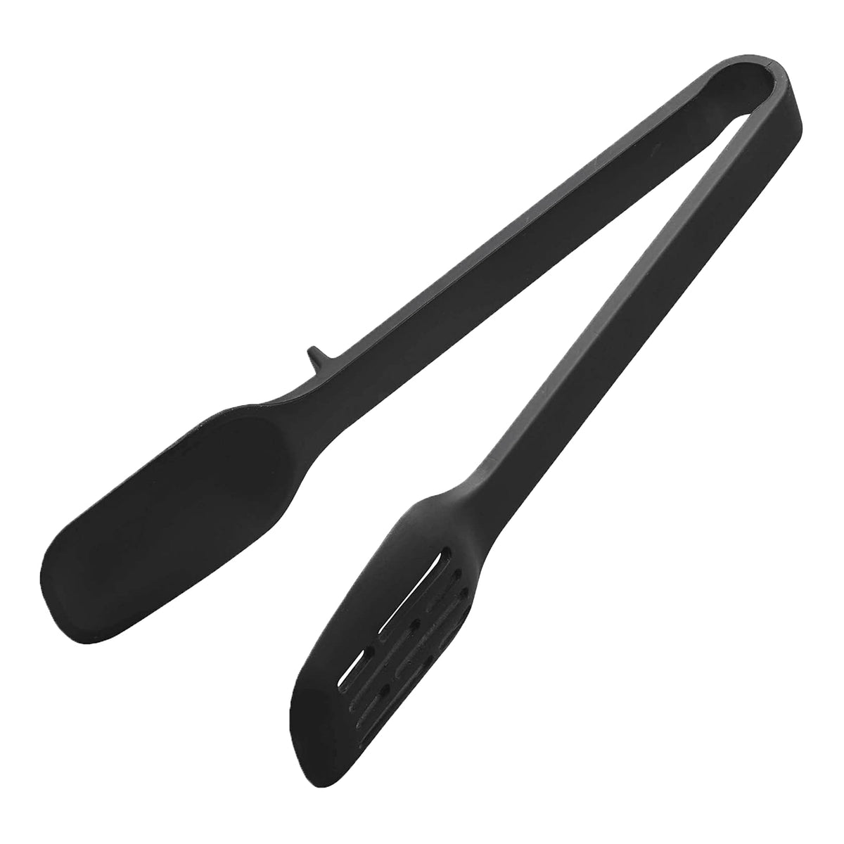 Yamazaki Home Silicone Kitchen Tongs, Silicone, No Assembly Req., Black