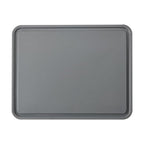 KitchenAid Classic Nonslip 2-Piece Plastic Cutting Board Set with Perimeter Trench and Non Slip Edges, 2-Piece Kitchen Chopping Boards, Dishwasher-Safe, White and Gray