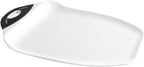 Dexas Chop & Scoop Cutting Board, 9.5 x 13 Inch, White and Black, BPA-Free Dishwasher Safe Kitchen Prep Board with Handle