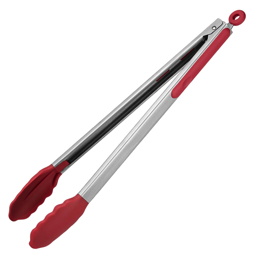 U-Taste Kitchen Tong for Cooking, 600ºF Heat-Resistant Silicone, 9in/Black