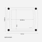 Epicurean All-In-One Cutting Board with Non-Slip Feet and Juice Groove, 14.5" × 11.25", Natural/Black