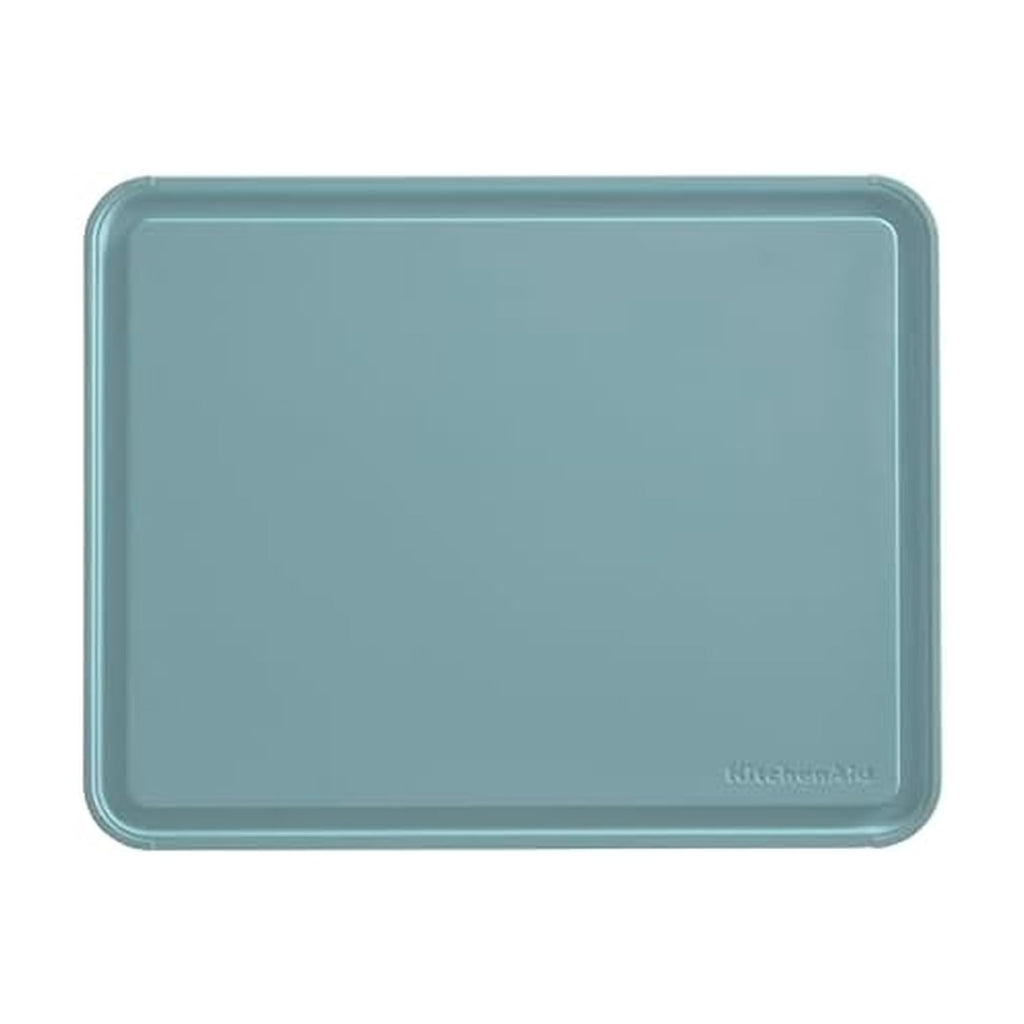 KitchenAid Classic Nonslip 2-Piece Plastic Cutting Board Set with Perimeter Trench and Non Slip Edges, 2-Piece Kitchen Chopping Boards, Dishwasher-Safe, White and Gray