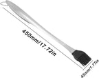 OUKENS Basting Brush, 17.7inch Stainless Steel Long Handle Multipurpose Heat Insulation Anti Scalding Silicone Oil Brush for Cooking, for Pastry Sauce BBQ Grill