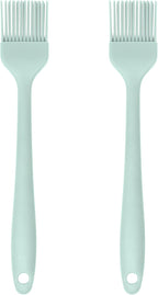 JS Gourmet Silicone Small Basting and Pastry Brush - Pastel Green - 2-Pack
