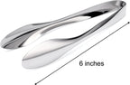 Premium Stainless Steel Serving Tongs (6'' Small)