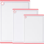 Plastic Cutting Boards for Kitchen, 3-Piece Large Cutting Board Set Dishwasher Safe Chopping Boards with Non-slip Feet and Juice Grooves, Kikcoin