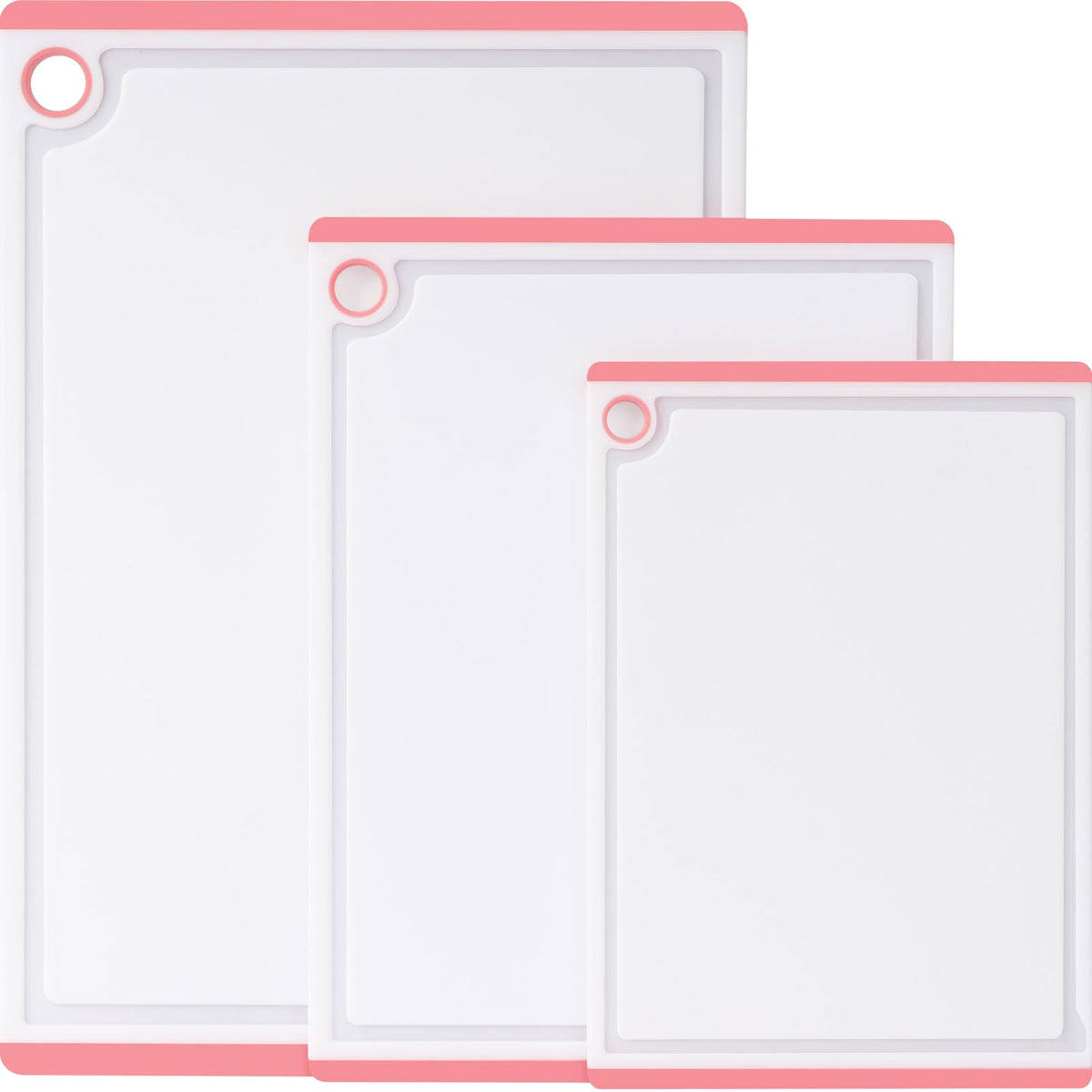 Plastic Cutting Boards for Kitchen, 3-Piece Large Cutting Board Set Dishwasher Safe Chopping Boards with Non-slip Feet and Juice Grooves, Kikcoin