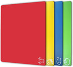 Fotouzy Flexible Plastic Cutting Boards for Kitchen, Upgrade Nonslip Cutting Board Set of 4, BPA-Free, Dishwasher Safe
