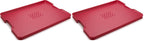Joseph Joseph Cut&Carve Plus - Non-Slip, Multi-Function, Double-Sided Cutting Board for Food Preparation and Carving- Dishwasher Safe, Red