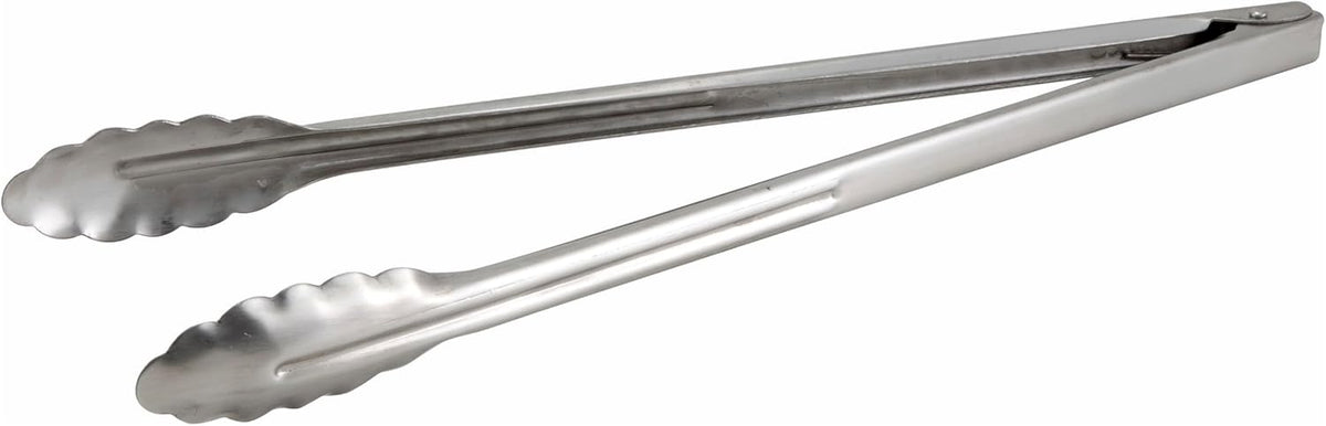 Winco Coiled Spring Heavyweight Stainless Steel Utility Tong, 7-Inch