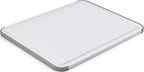 KitchenAid Classic Nonslip 2-Piece Plastic Cutting Board Set with Perimeter Trench and Non Slip Edges, 2-Piece Kitchen Chopping Boards, Dishwasher-Safe, White and Gray