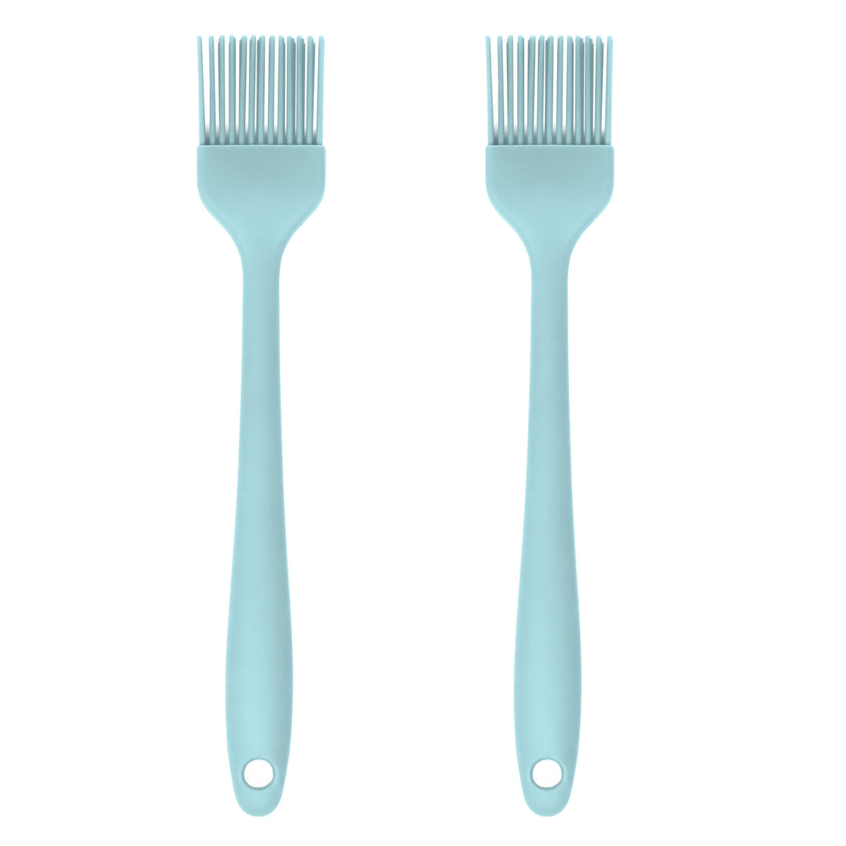 JS Gourmet Silicone Small Basting and Pastry Brush - Pastel Green - 2-Pack