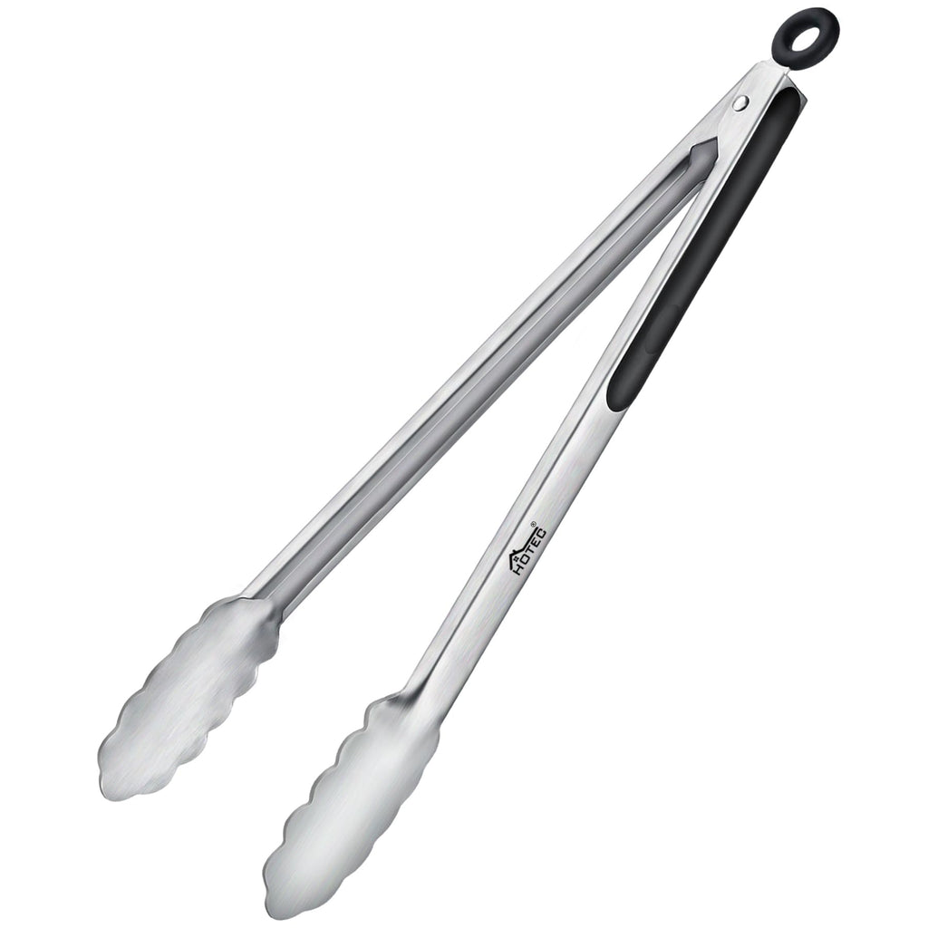 Hotec Tongs for Cooking Stainless Steel Kitchen Tongs Set of 3-7“, 9" & 12"