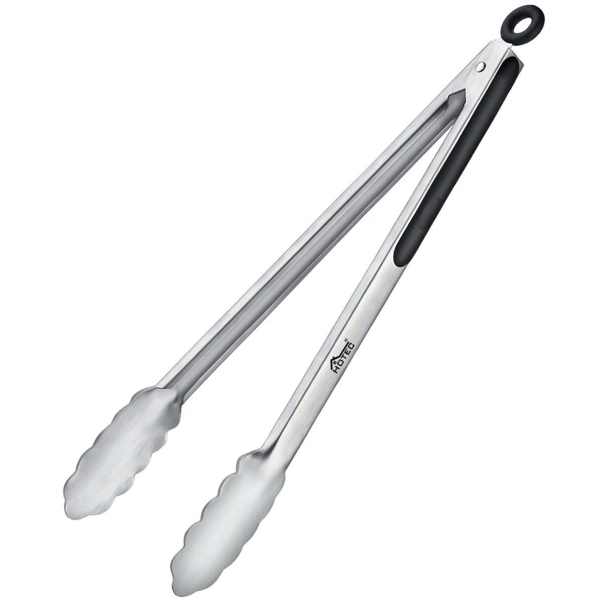 Hotec Tongs for Cooking Stainless Steel Kitchen Tongs Set of 3-7“, 9" & 12"