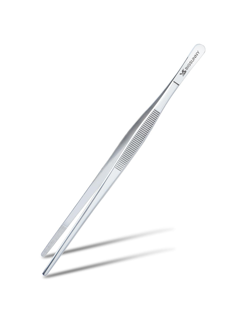 MSY BIGSUNNY 12 Inch Kitchen Tweezers Fine Tweezer Tongs, Stainless Steel Food Tweezers Multi-function Precision Serrated Tips Cooking Tongs Kitchen Serving Tong