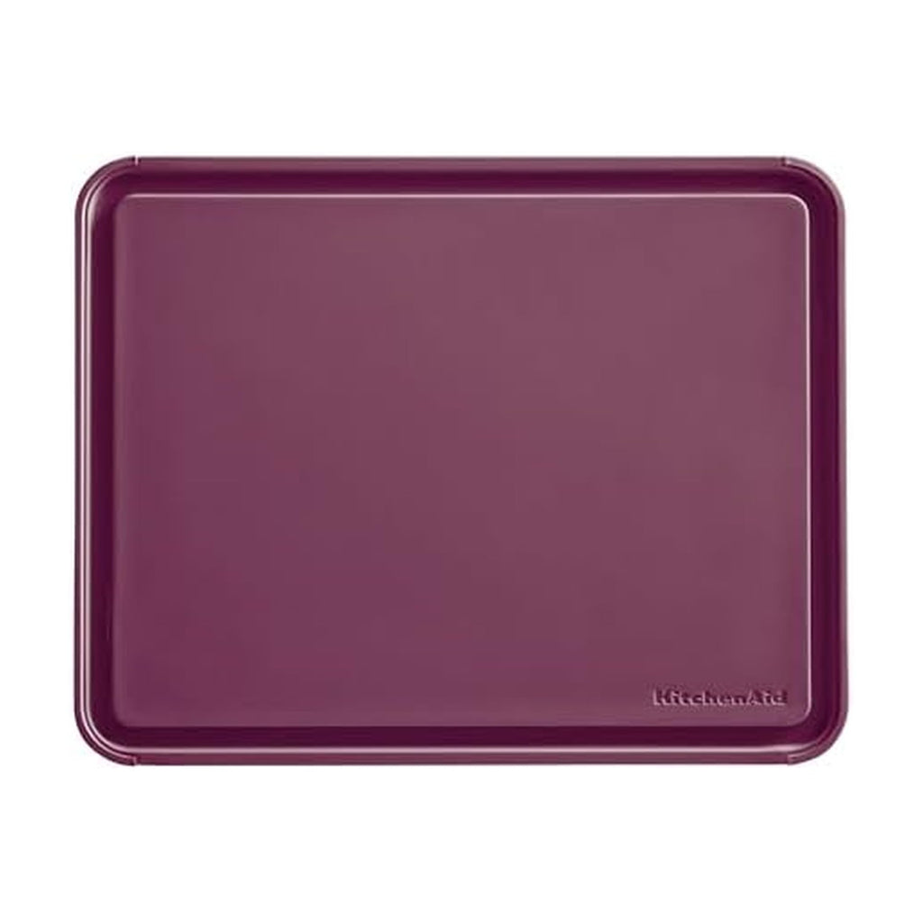 KitchenAid Classic Nonslip 2-Piece Plastic Cutting Board Set with Perimeter Trench and Non Slip Edges, 2-Piece Kitchen Chopping Boards, Dishwasher-Safe, White and Gray