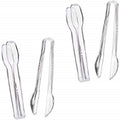 Clear Plastic Tongs, 6 1/2", 4 Pack