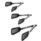 Cooking Tongs 9" and 12" Stainless Steel Kitchen Silicone Serving Tongs