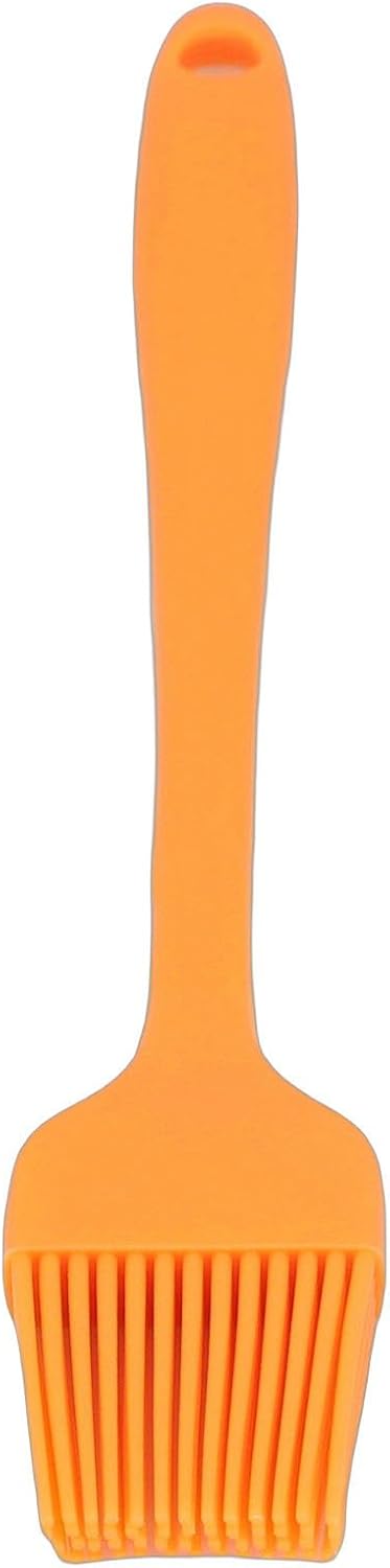Luocute Silicone Baking Brush, 8.1 Inch, Heat To 450°F, Nonstick (Orange)