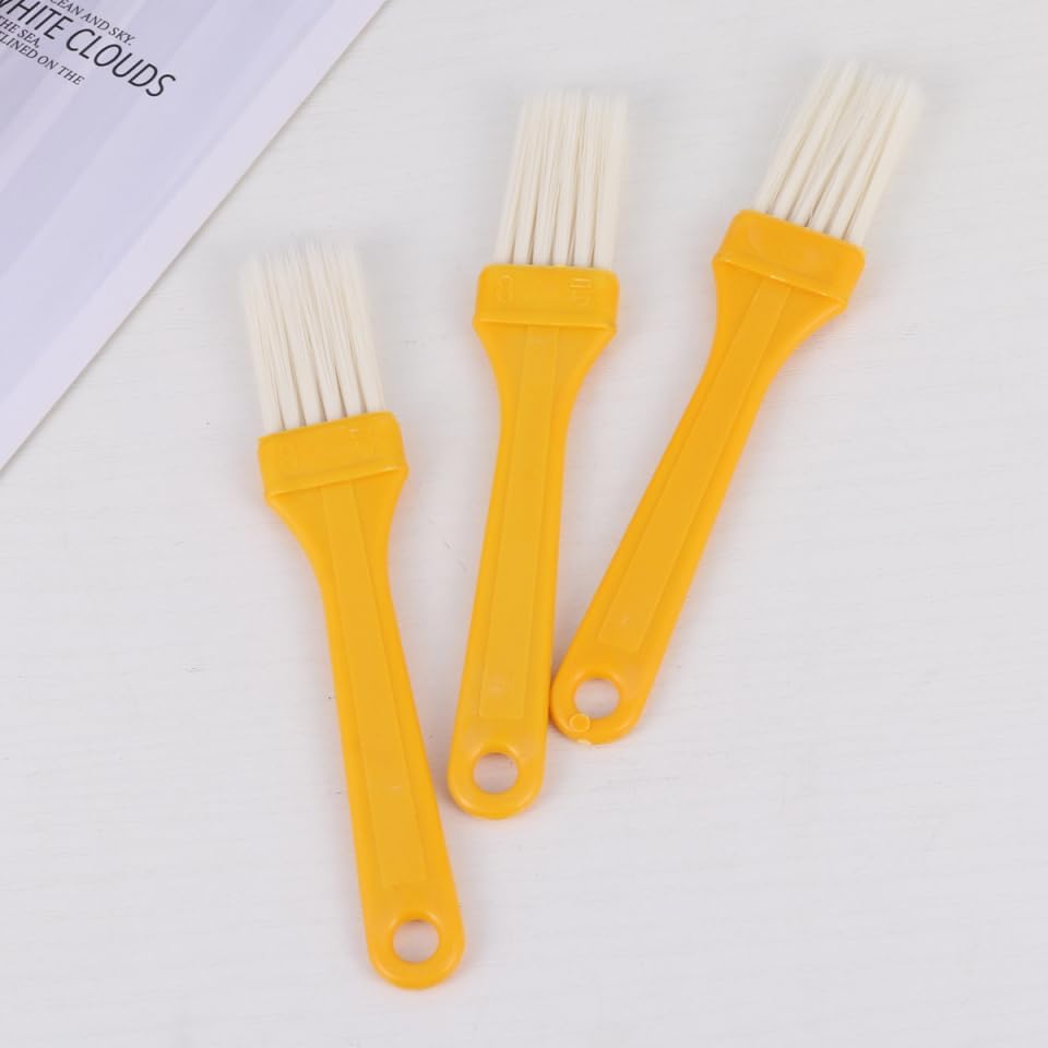 Garneck 20pcs Plastic Basting Brushes for Barbecue and Baking Food-grade Bristles for Grilled Cold Noodles Ergonomic Handle for Sauces and Oils