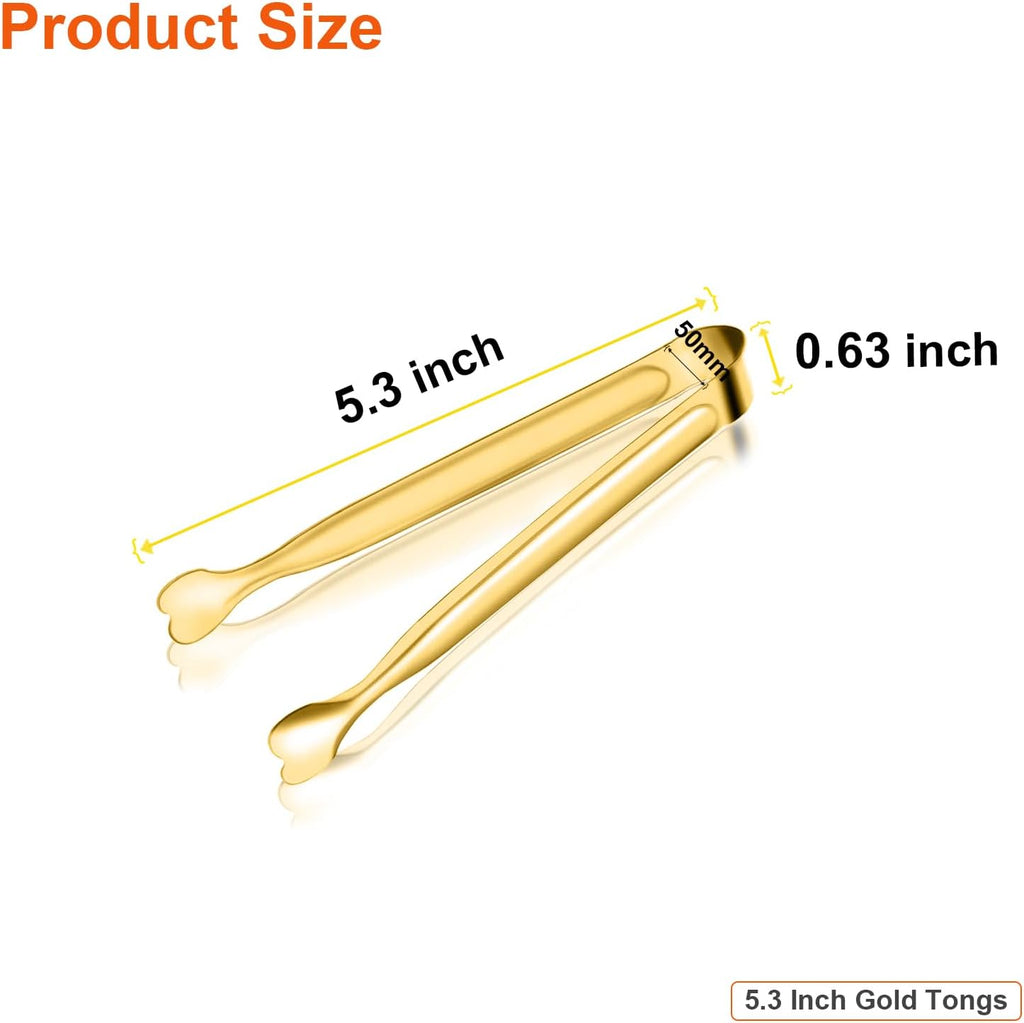 Serving Tongs, Anytrp 12-Packs Stainless Steel Sugar Tongs, 5.3inch Small Tong Kitchen Appetizers Tong for Serving Food, Buffets, Coffee Bar, Tea Party, Desserts Party and Ice Bucket