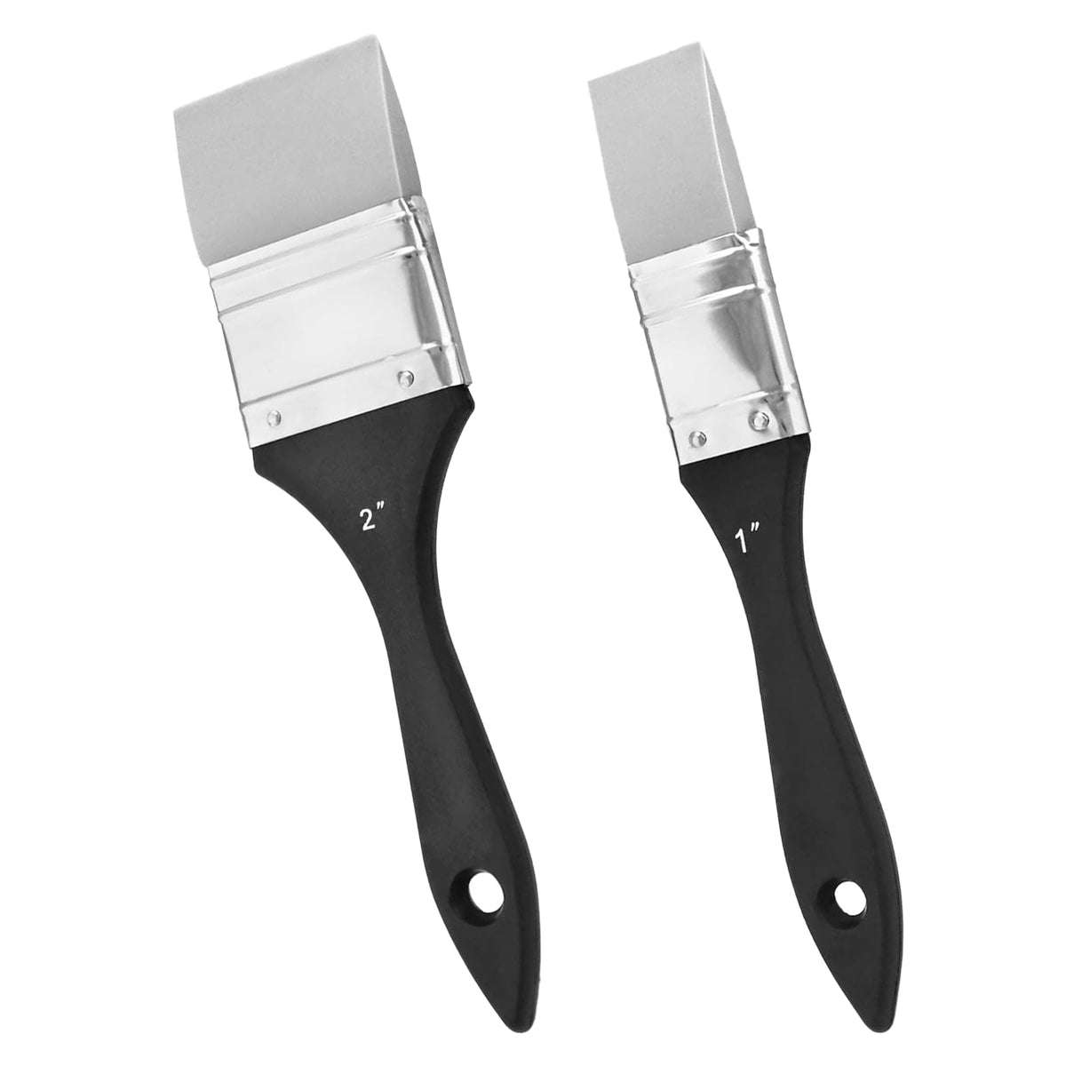 1 Inch & 2 Inch Silicone Paint Brush, Flat Color Shapers for Artist Acrylic