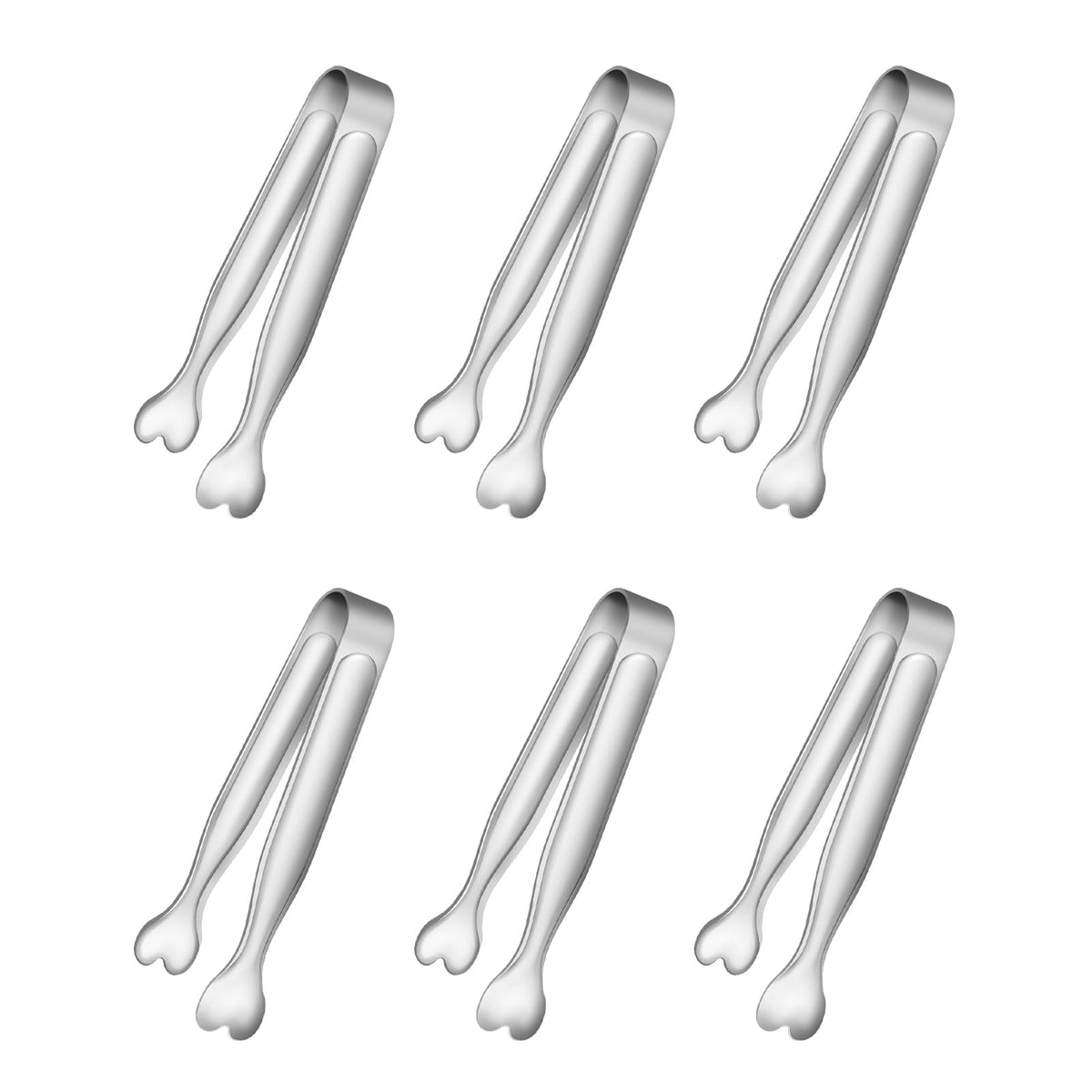 Serving Tongs, Anytrp 12-Packs Stainless Steel Sugar Tongs, 5.3inch Small Tong Kitchen Appetizers Tong for Serving Food, Buffets, Coffee Bar, Tea Party, Desserts Party and Ice Bucket