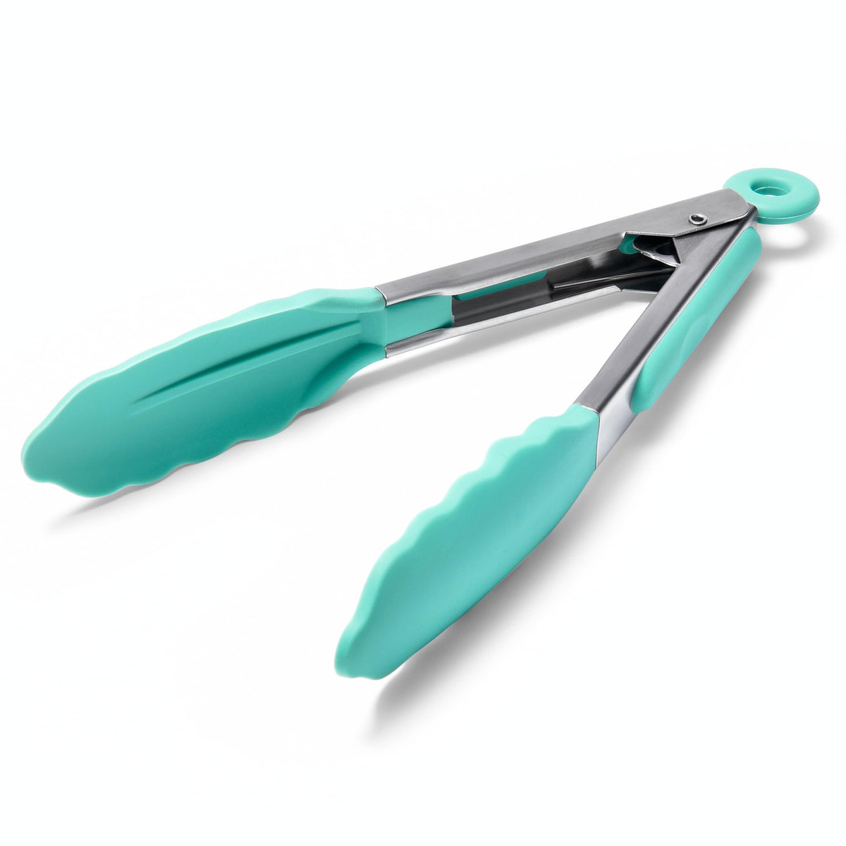 Doosu Kitchen Tongs with Silicone Tips for Cooking Serving (3Pcs, Navy)