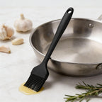 ANGGREK Silicone Baking Brush, Heat 230°C Food Grade Oil Brush, BBQ Butter Bread With Hanging Hole For Cake Bread Barbecue Kitchen (Black)