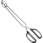 HINMAY Stainless Steel Scissor Tongs Cooking Tongs Set, Set of 3 (Black Handle, 10" 12" 16")
