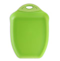 Dexas Chop & Scoop Cutting Board, 9.5 x 13 Inch, White and Black, BPA-Free Dishwasher Safe Kitchen Prep Board with Handle