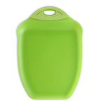 Dexas Chop & Scoop Cutting Board, 9.5 x 13 Inch, White and Black, BPA-Free Dishwasher Safe Kitchen Prep Board with Handle