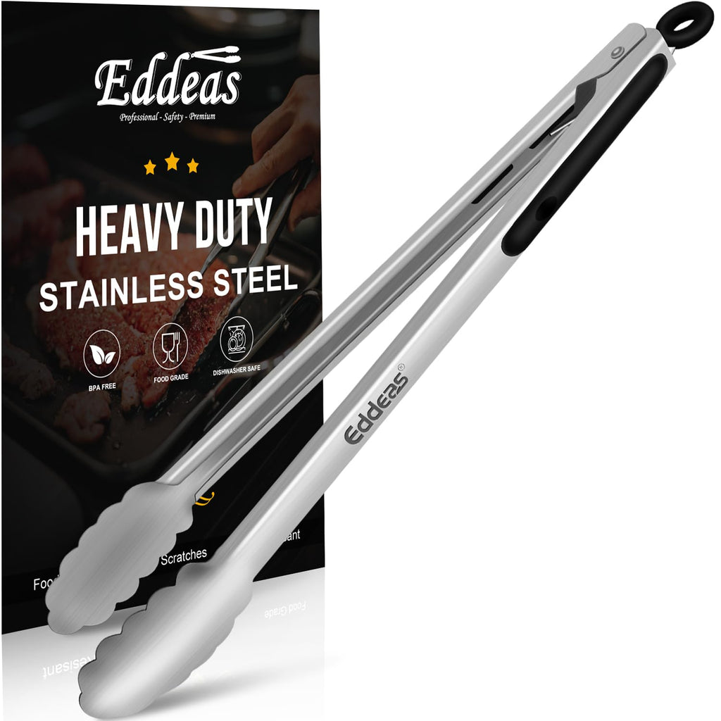 Metal Tongs For Cooking Up To 600°F Kitchen Tongs 2PCS - 9", 12 inch