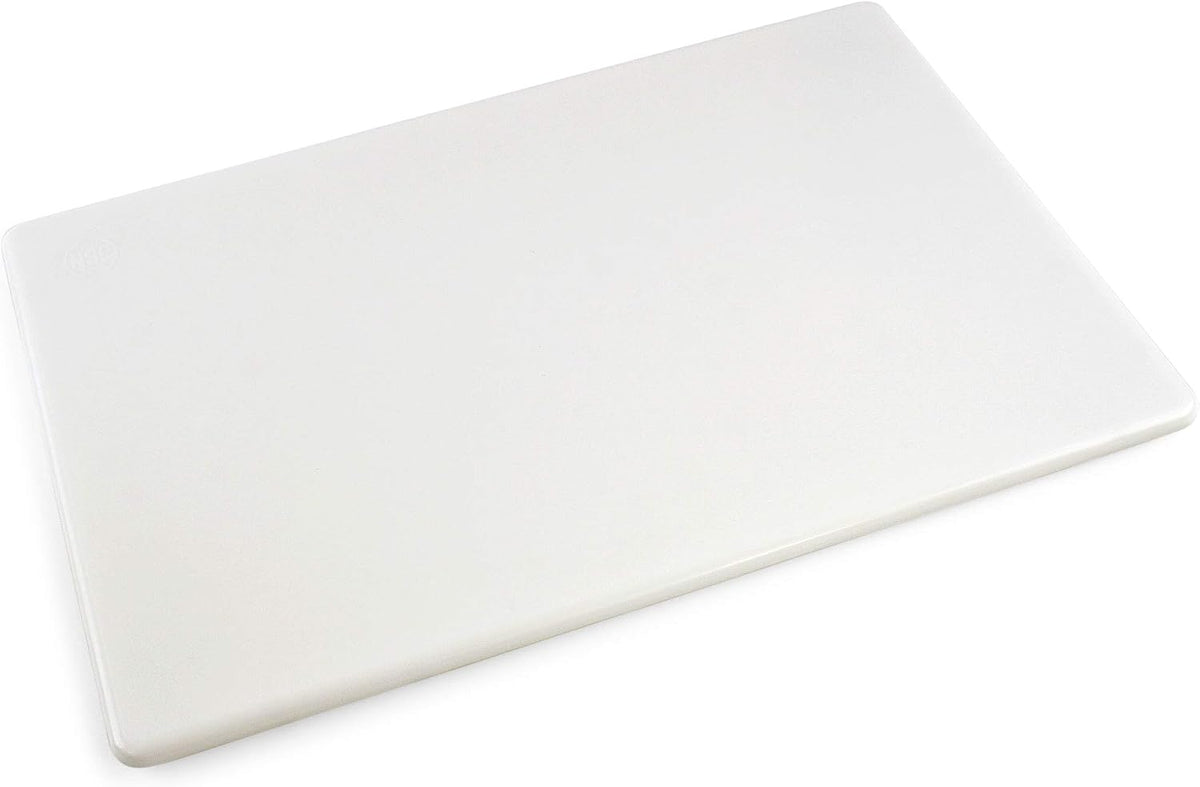 Thirteen Chefs 18x12 White Cutting Board for Kitchen, 1/2" Thick Plastic