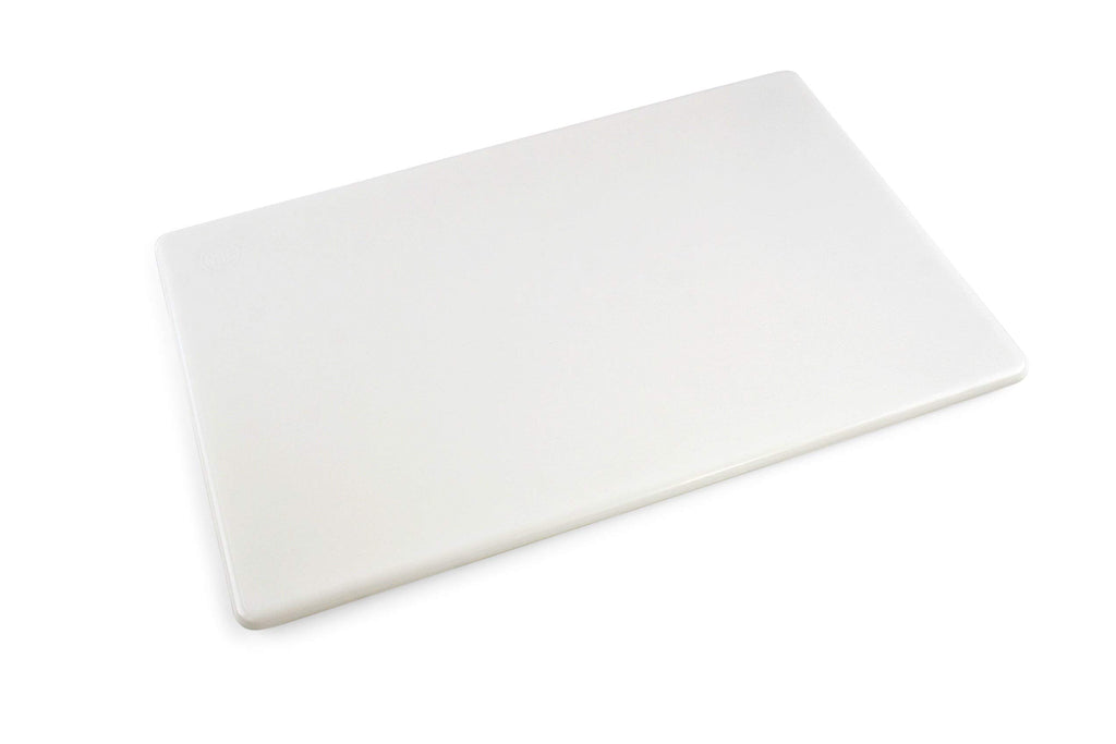 Thirteen Chefs 18x12 White Cutting Board for Kitchen, 1/2" Thick Plastic
