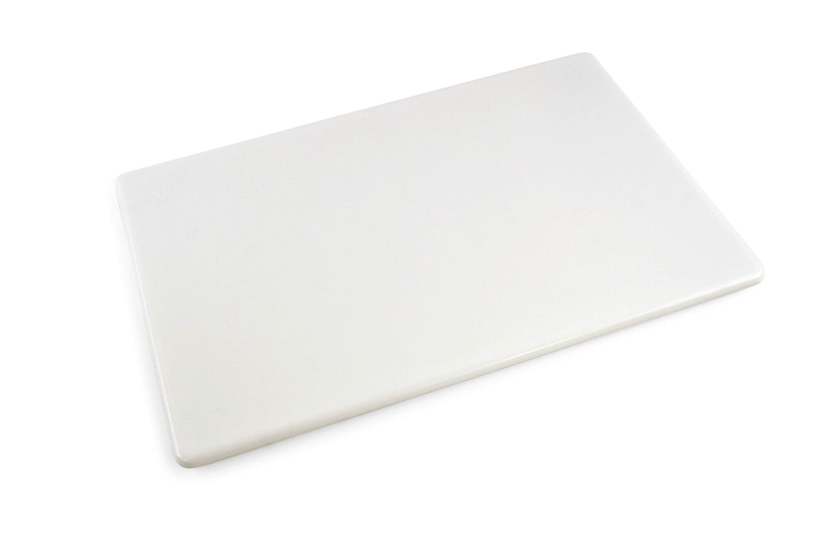 Thirteen Chefs 18x12 White Cutting Board for Kitchen, 1/2" Thick Plastic