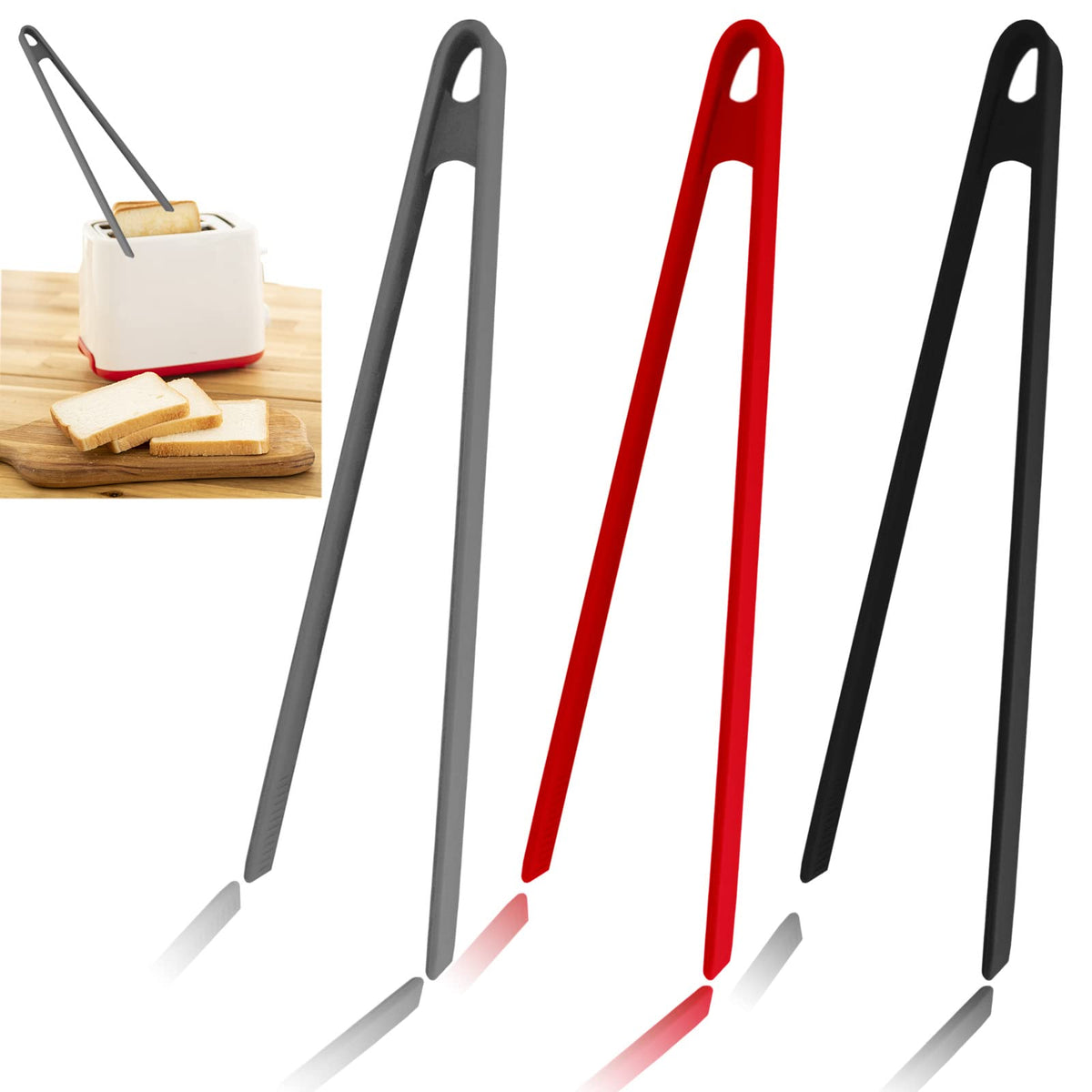 8PCS Silicone Mini Tongs, 5Inch Hand Shape Food Tongs, Colourful Small Kids Tongs for Serving Food, Ice Cube, fruits, Sugar, Barbecue by Sunenlyst (Palm sharp)
