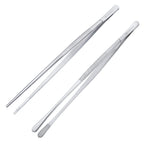 MSY BIGSUNNY 12 Inch Kitchen Tweezers Fine Tweezer Tongs, Stainless Steel Food Tweezers Multi-function Precision Serrated Tips Cooking Tongs Kitchen Serving Tong