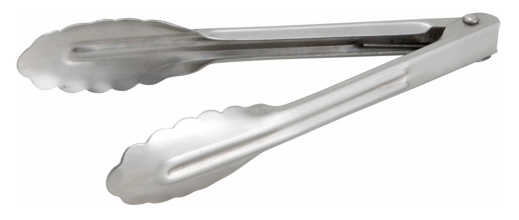 Winco Coiled Spring Heavyweight Stainless Steel Utility Tong, 7-Inch